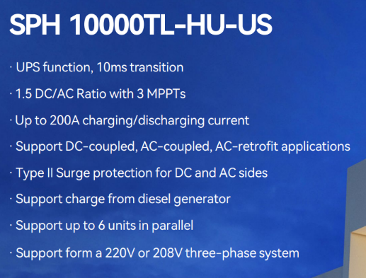 SPH 10000TL-HU-US + ALP 5.0L Modular Battery, view 3