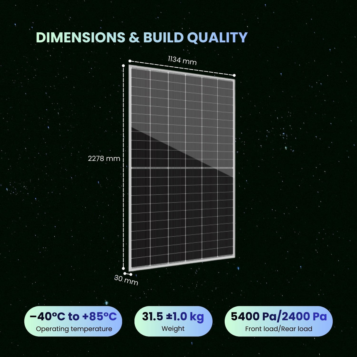 Zshine 585W N-Type TOPCon Bifacial Double Glass Solar Module (0.393$/W)