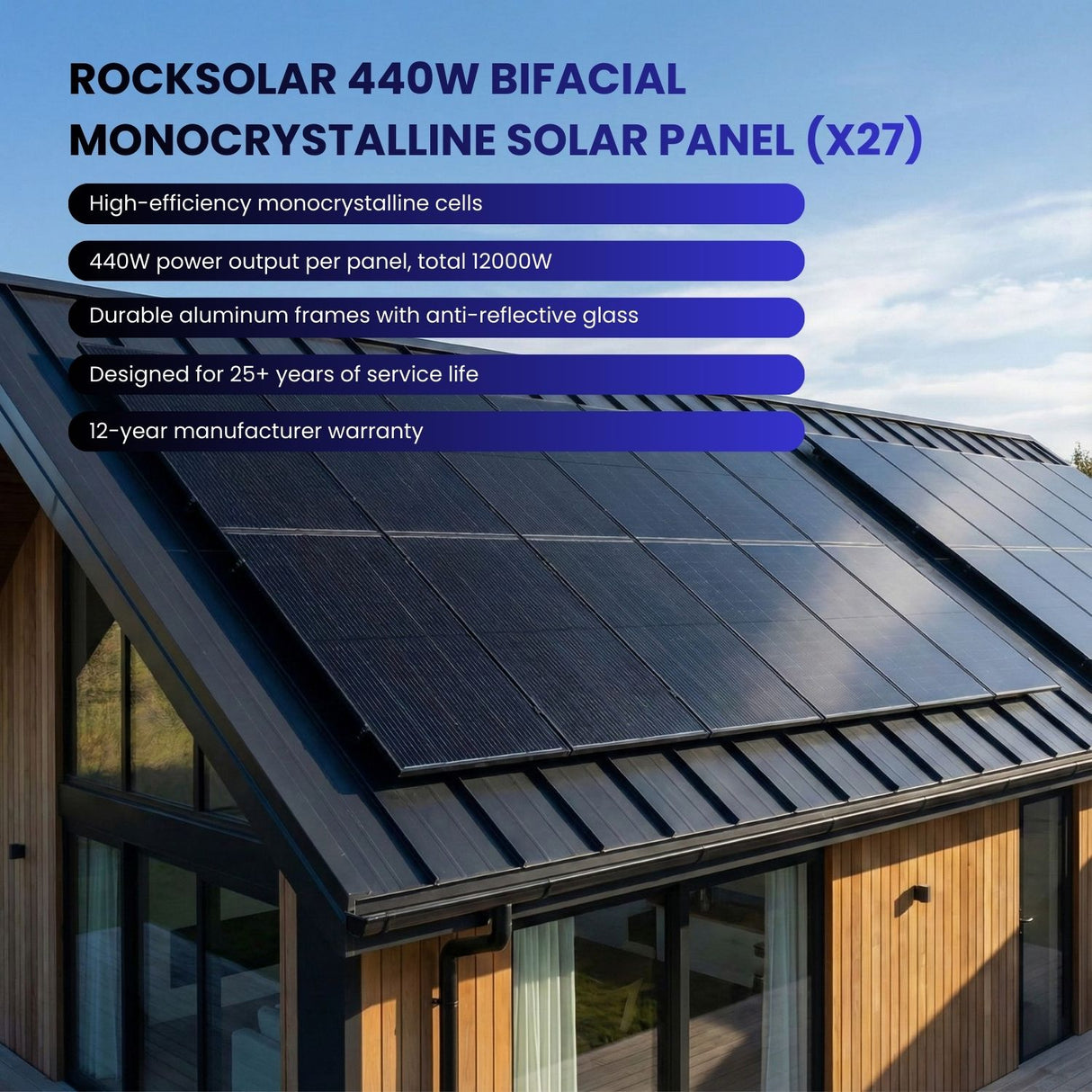 12 KW Premium Split Phase 120V/240Vac Off-Grid Solar System