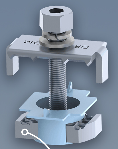 Grounding Mid Clamp - Clear