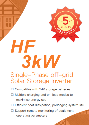 24V 3kW Single-Phase 120V off-grid Solar Storage Inverter
