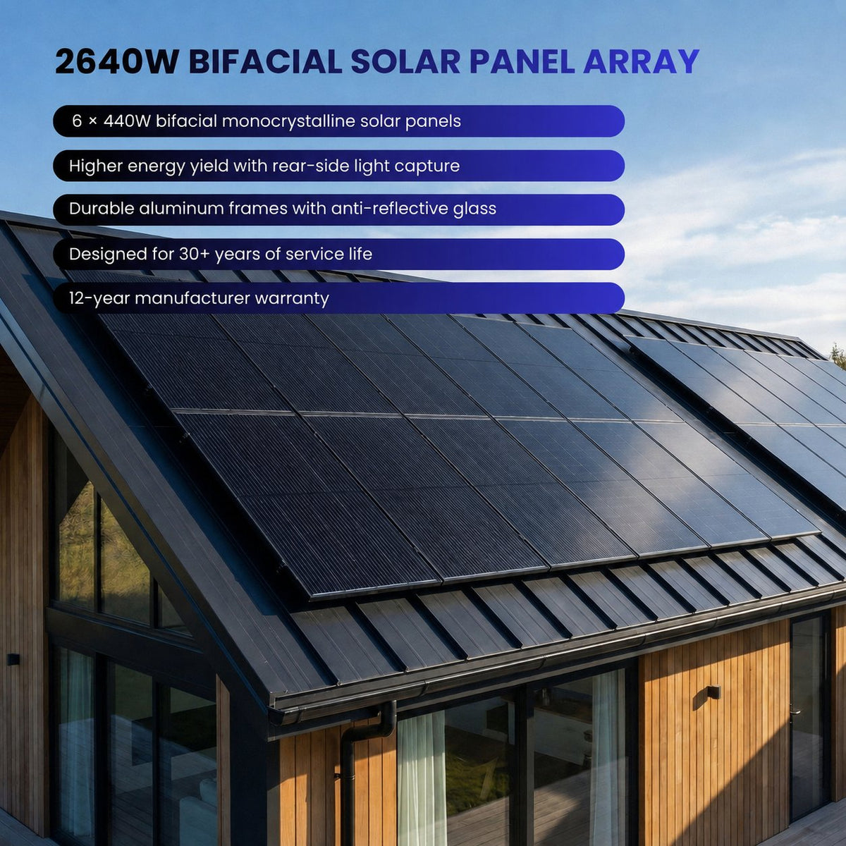 Solar panel 440w for 3.5kw kit