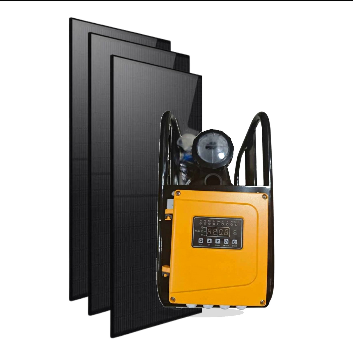 Kit de bomba solar para piscina ROCKSOLAR de 1,34 HP CA/CC para piscina de 40 000 galones