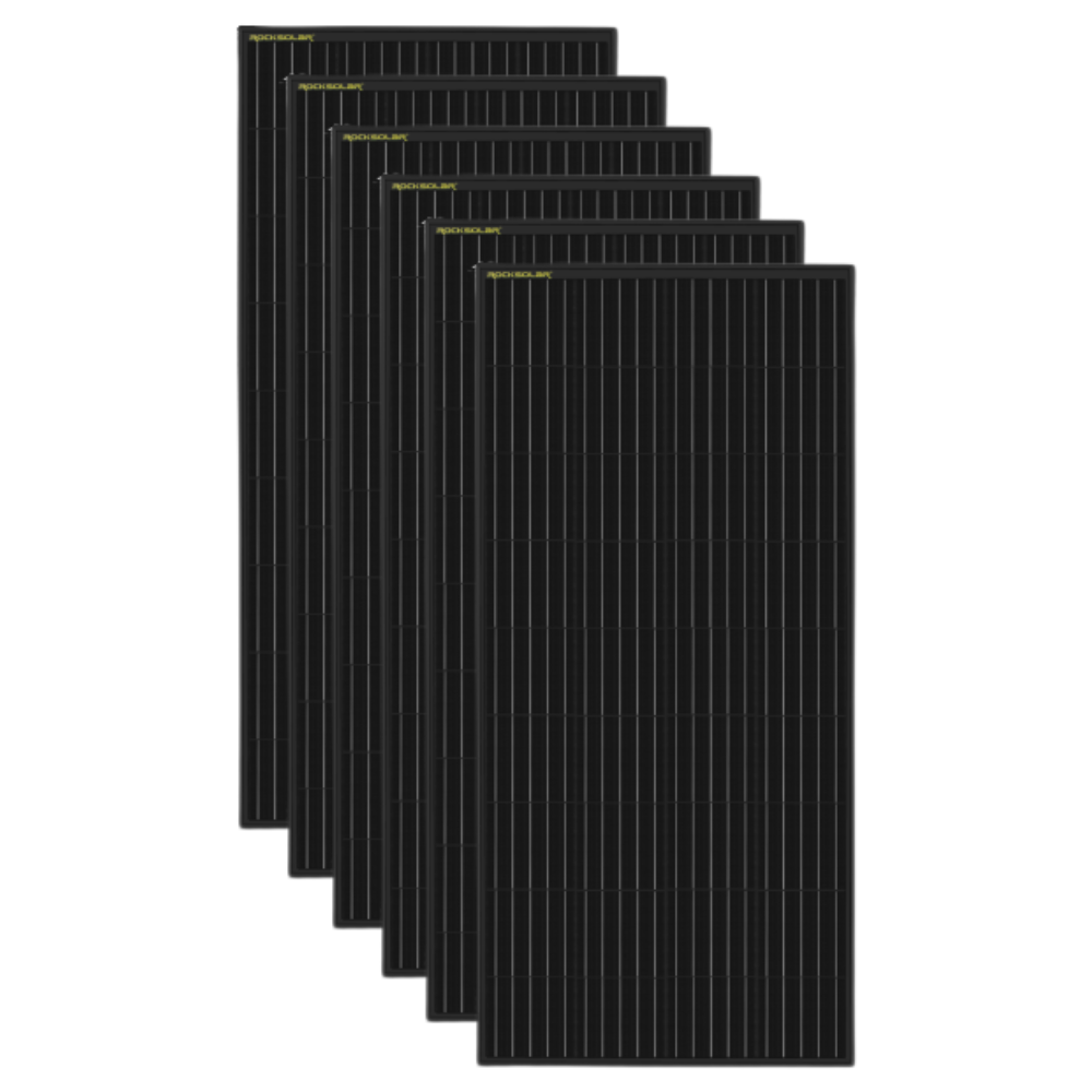 ROCKSOLAR 1200W 12V Rigid Monocrystalline Solar Panel(6X200W)