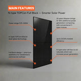 575W N-Type TOPCon Bifacial Dual Glass Full Black Solar Panel 31 Panels/pallet ($0.332/W)