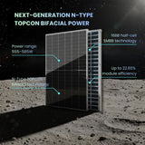 zshine Solar module on a lunar surface with technical specifications highlighted