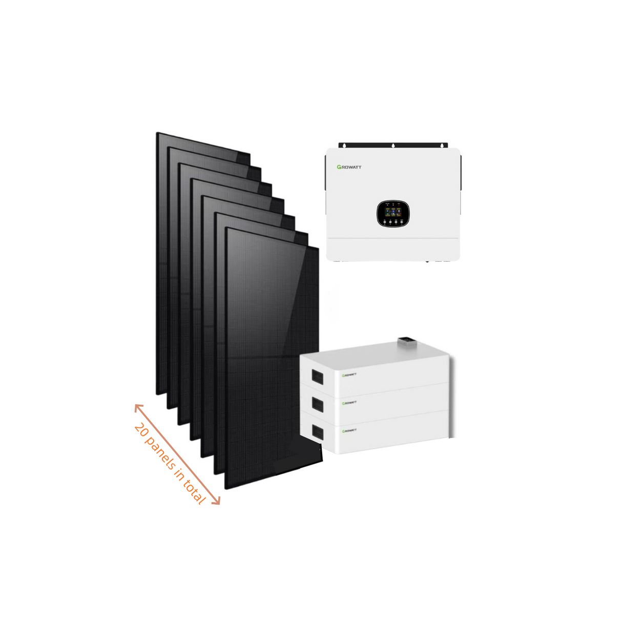 Sistema solar independiente de la red de 10 kW de fase dividida de 120/240 V CA