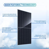 JA Solar JAM66D45 LB 605W N-Type Double Glass Bifacial Module(0.395/W)