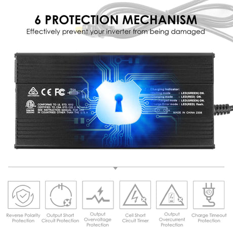 ROCKSOLAR 14.6V/10A LiFePO4 Battery Charger