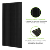 ROCKSOLAR 400W 2Pcs 12V Rigid Monocrystalline Solar Panel - Waterproof with Corrosion-Resistant Aluminum Alloy Frame