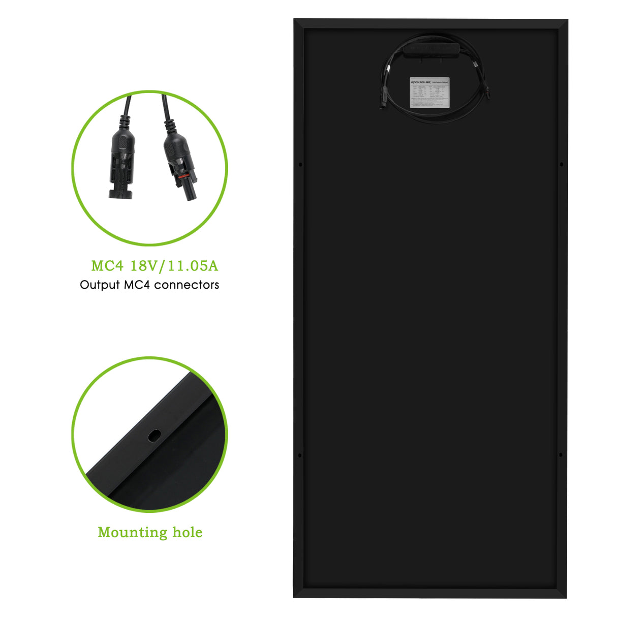 ROCKSOLAR 400W 2Pcs 12V Rigid Monocrystalline Solar Panel - Waterproof with Corrosion-Resistant Aluminum Alloy Frame