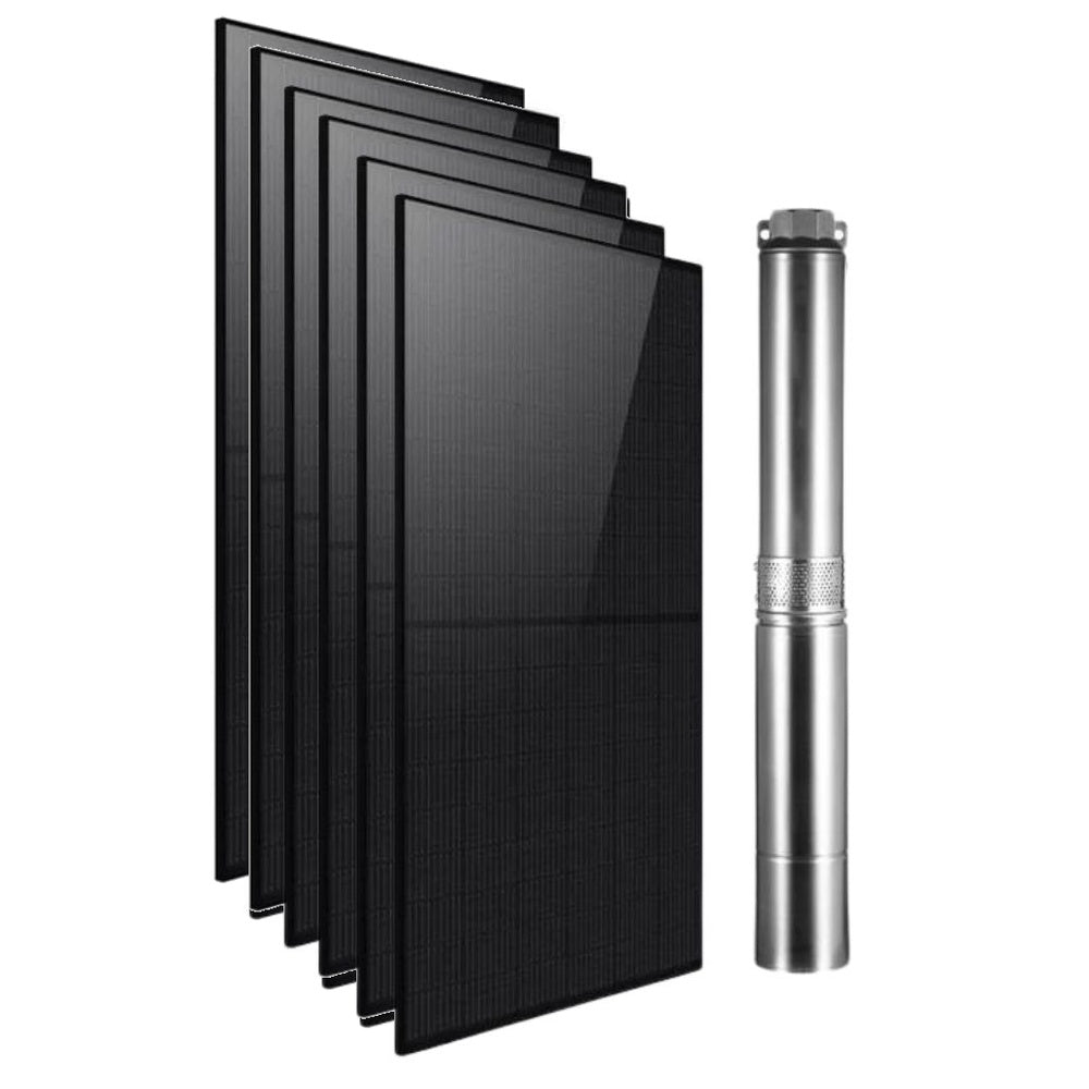 Kit de bomba sumergible con energía solar Rocksolar de 2,41 HP