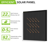 ROCKSOLAR 400W 12V Rigid Monocrystalline Solar Panel(4X100W)