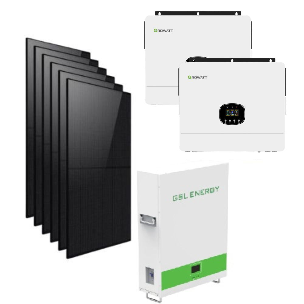Solución solar fuera de la red Growatt Max de 20 kW, 120 V/240 V, fase dividida, salida CA