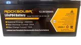 ROCKSOLAR 12V 200Ah Deep Cycle Lithium Battery (LIFEPO4)