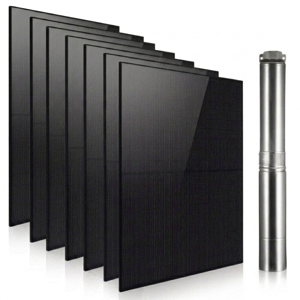 Kit de bomba sumergible con energía solar Rocksolar de 3.0 HP
