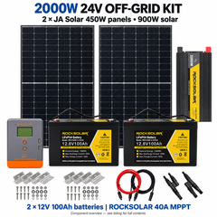Sistema solar fuera de la red ROCKSOLAR 2000W 24V