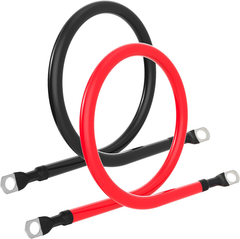 Juego de cables de interconexión de batería Rocksolar de 8 pulgadas y calibre 6 AWG