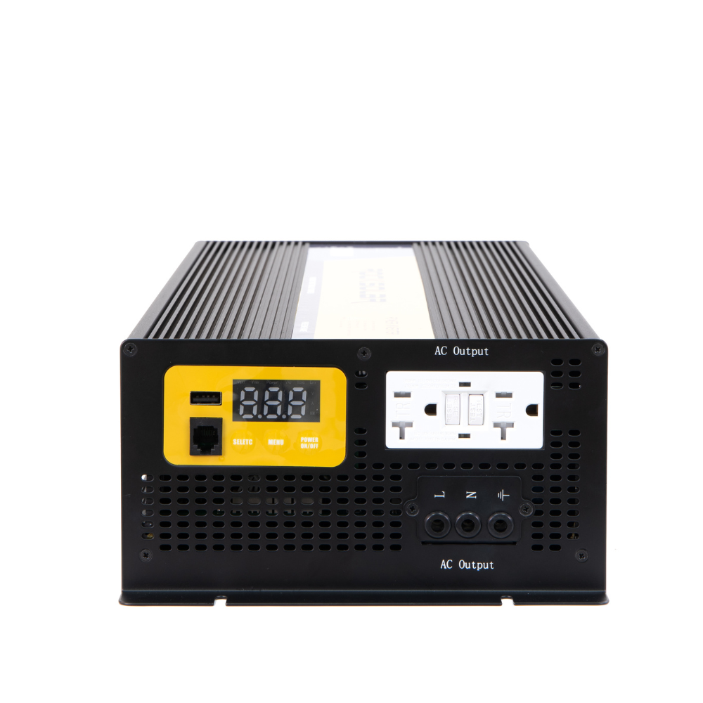 ROCKSOLAR 3000W Pure Sine Wave Power Inverter DC 24V to 120V AC Converter With Digital Display & 2.1A USB Charging Port