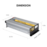 dimension details of power inverter 