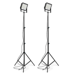 ROCKSOLAR 15W Portable Adjustable LED Floodlight with Telescopic Stand