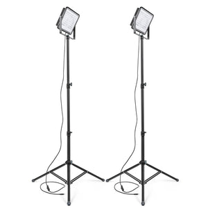 ROCKSOLAR 20W Portable Adjustable LED Floodlight with Telescopic Stand