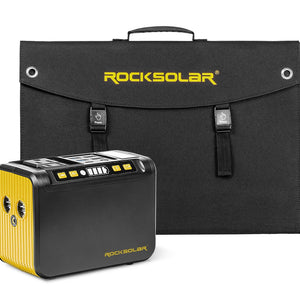 ROCKSOLAR Weekender 80W Power Station + 30W Foldable Solar Panel Solar Generator Kit