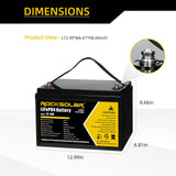 deep cycle lifepo4  battery dimension 