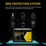 rocksolar lfp battery BMS protected 